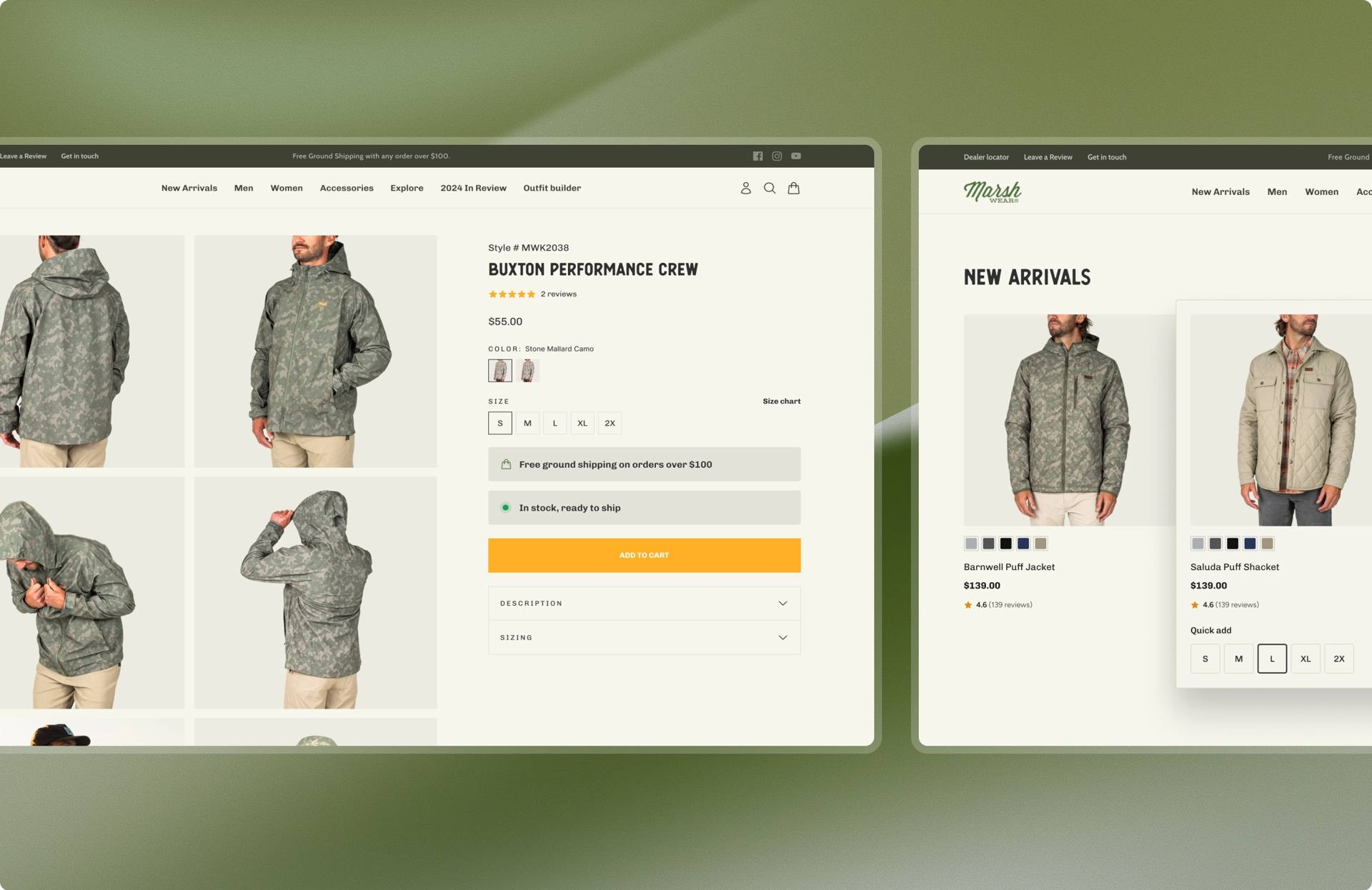 Marshwear Spring Collection Screenshot