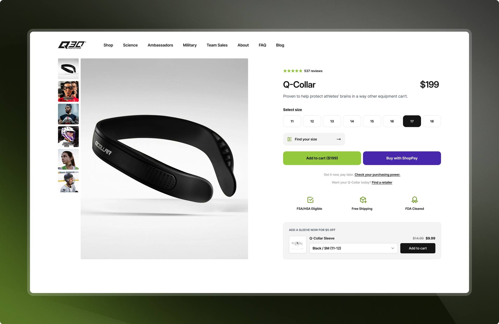 Q30 Product Page