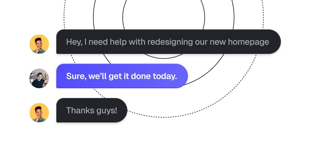 realtime chat with the team