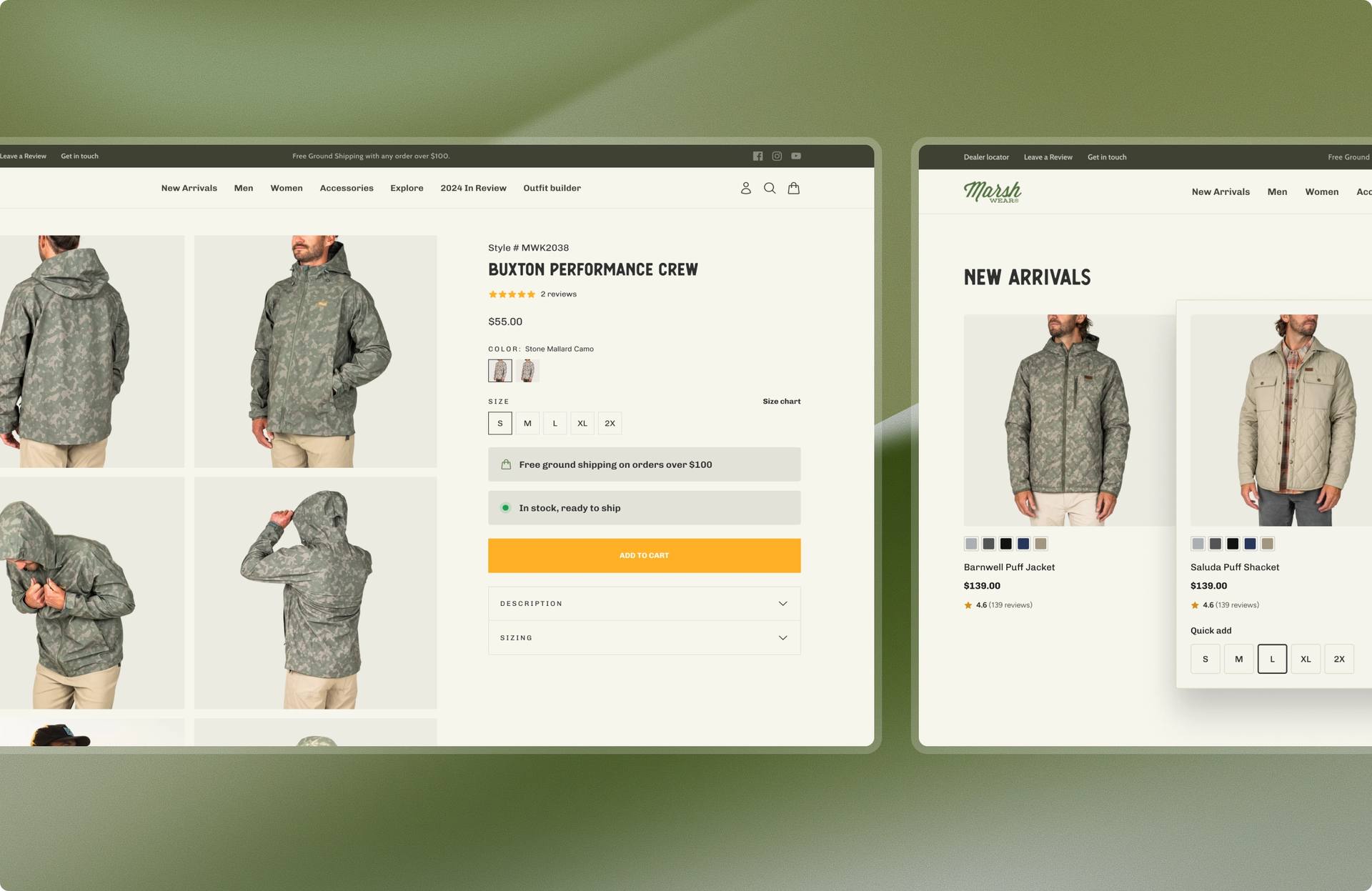 Marshwear Spring Collection Screenshot