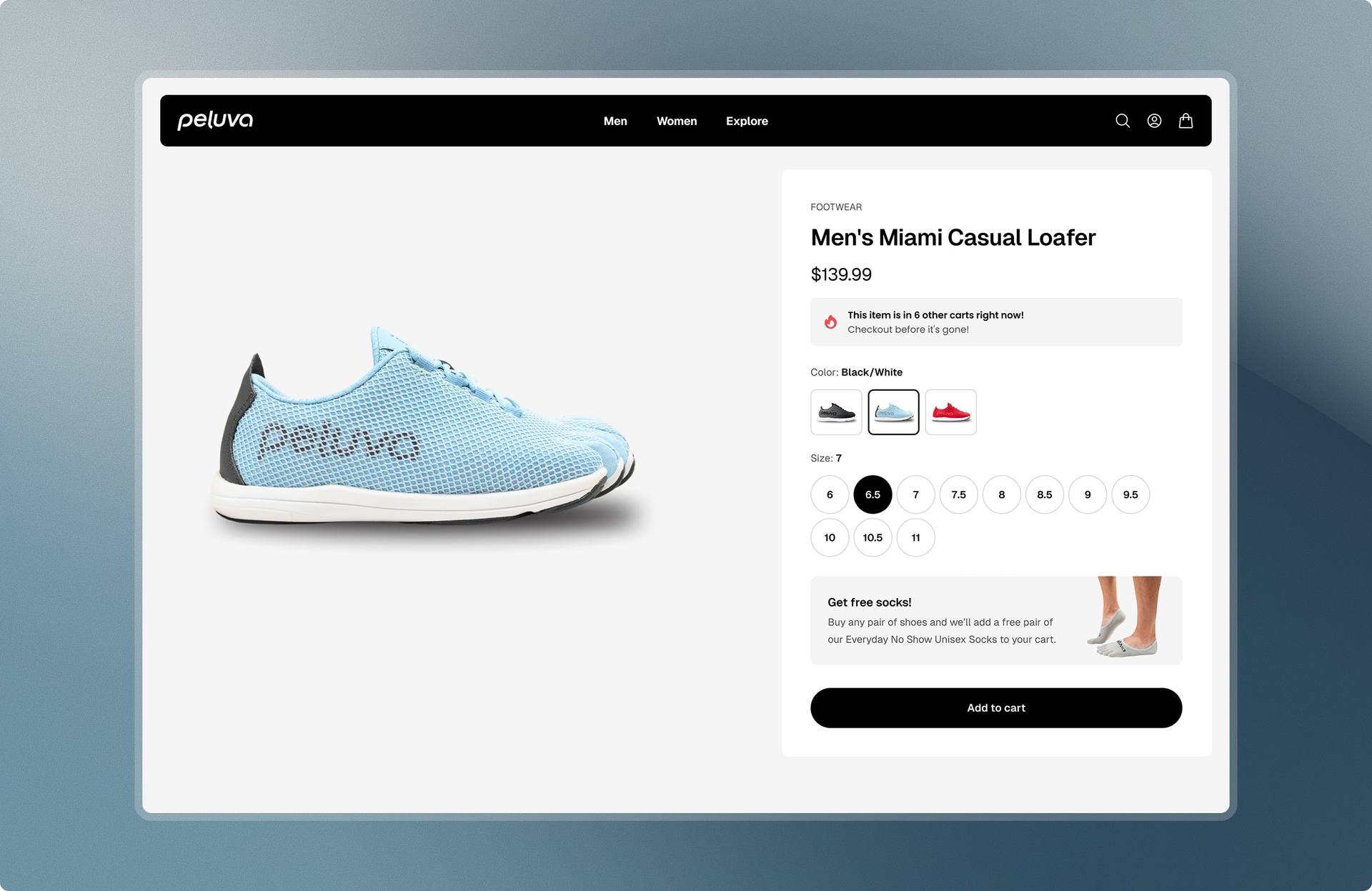 Peluva's product page